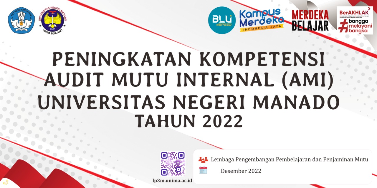 Undangan Peningkatan Kompetensi Audit Mutu Internal (AMI) UNIMA Tahun 2022